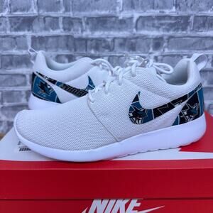 Nike Roshe One White San Jose Sharks Custom 844994-100 Womens Size 7 New